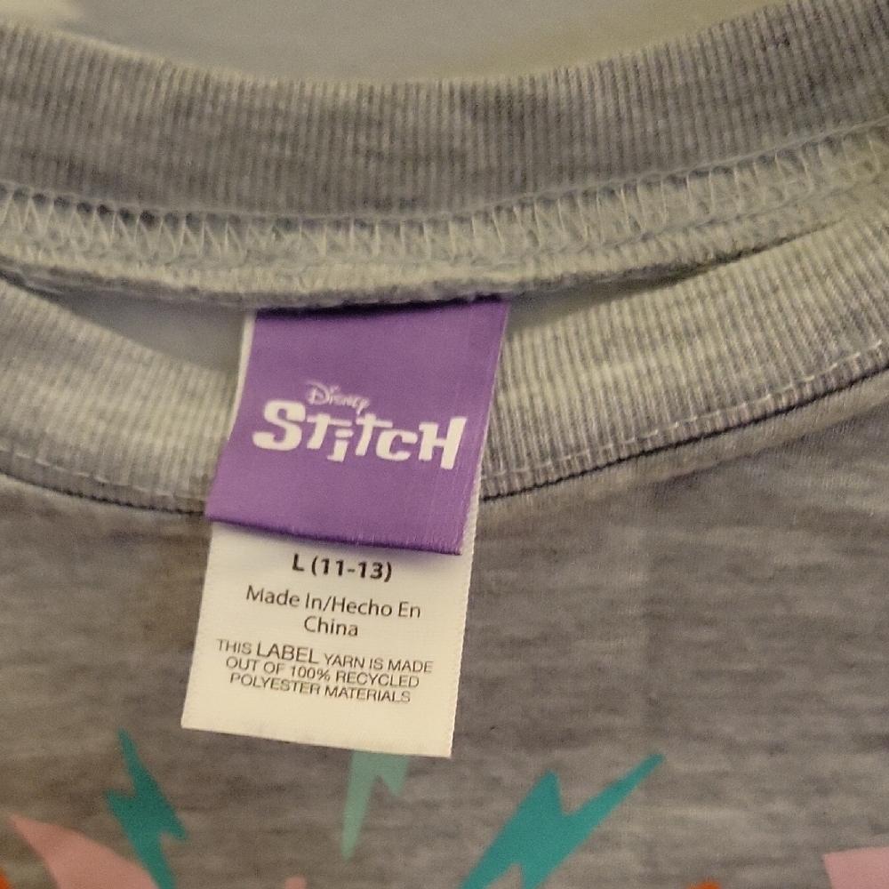 Disney Gray Sweatshirt with Stitch and Angel - Picture 2 of 3